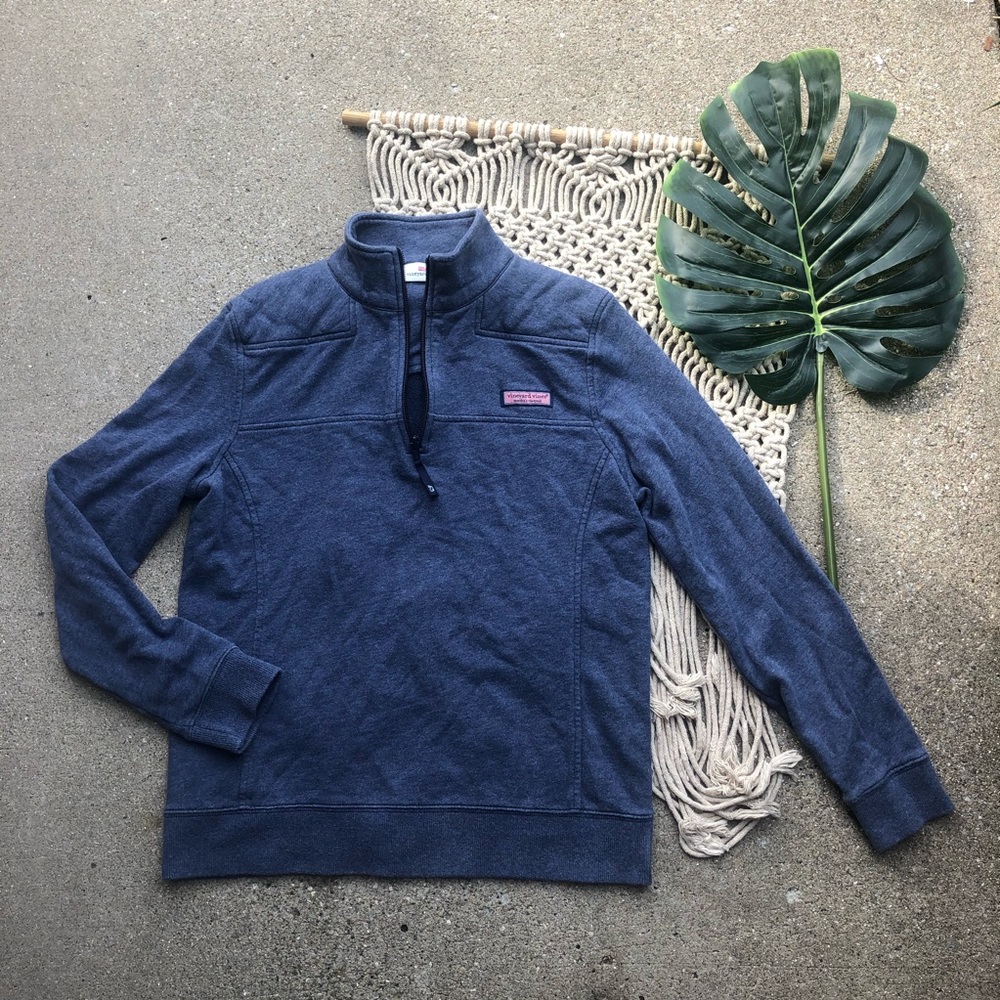 Vineyard Vines Blue Quarter / Half Zip Pullover Sweatshirt Size Small